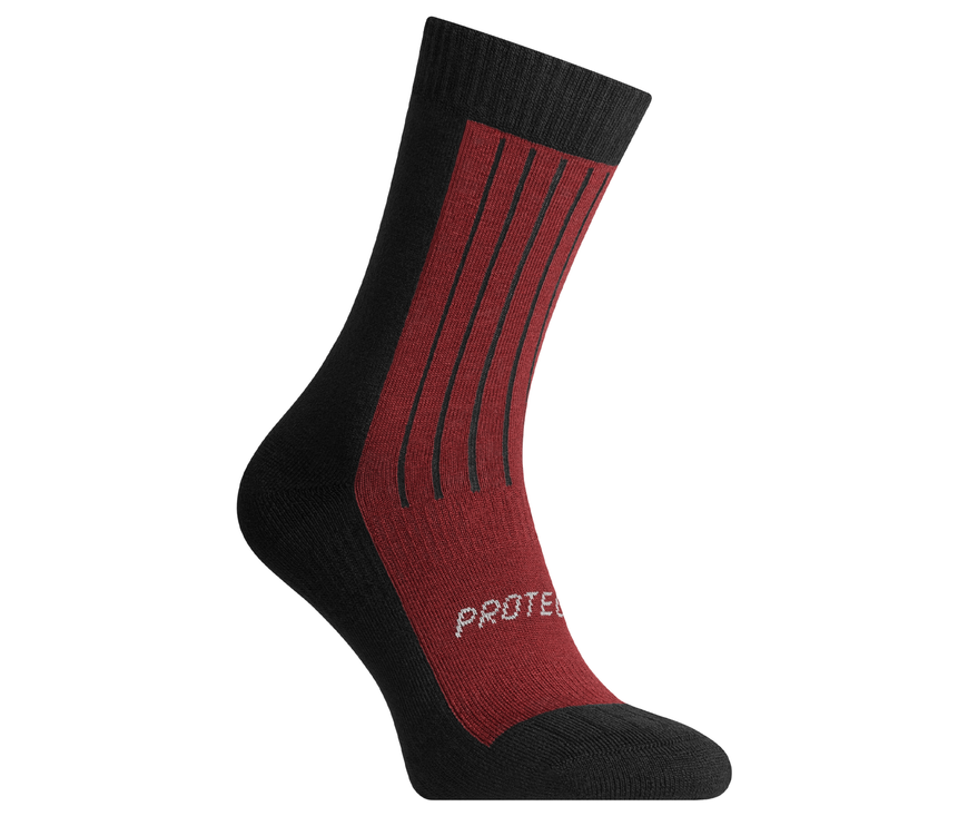 Winter thermal socks "MerinoWinter" black & burgundy M 40-43 - photo 1