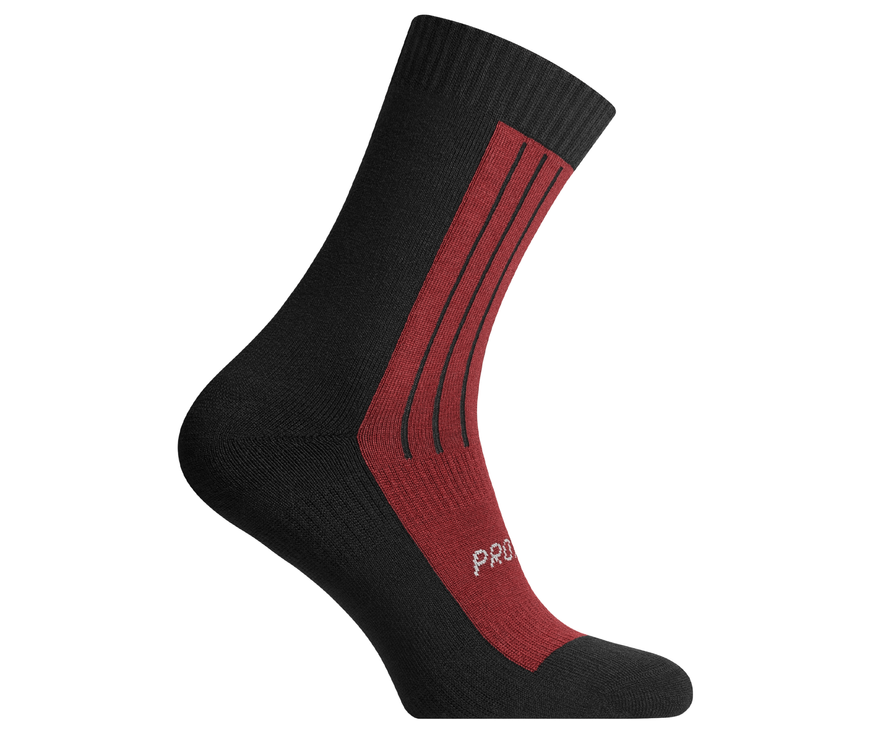 Winter thermal socks "MerinoWinter" black & burgundy M 40-43 - photo 1